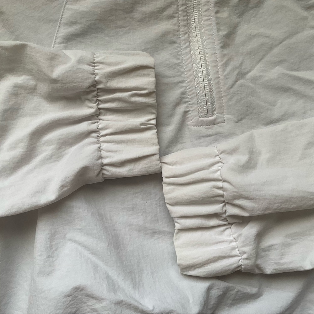 Alo Yoga Cropped 1/4 Zip Alumni Pullover White S - Picture 10 of 15
